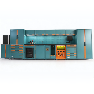 Nanoblox Garage Workbench Rolling Tool Cart with Drawers Boxes Industrial Garage Storage