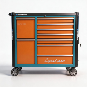 Nanoblox 9 Drawers Rolling Cabinet Tool Cart with Lockable Steel Frame