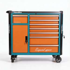 Nanoblox 9 Drawers Rolling Cabinet Tool Cart with Lockable Steel Frame