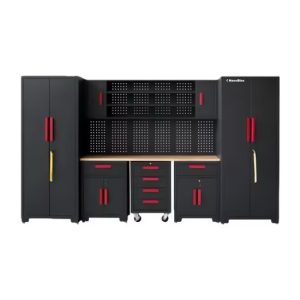 Nanoblox Garage Workbench Rolling Tool Cart with Drawers Boxes Industrial Garage Storage