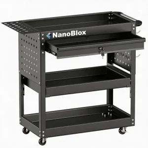 Nanoblox Rolling Tool Storage Cart Multi-Layer Storage with Lockable Ball-Bearing Slides for Garage and Warehouse