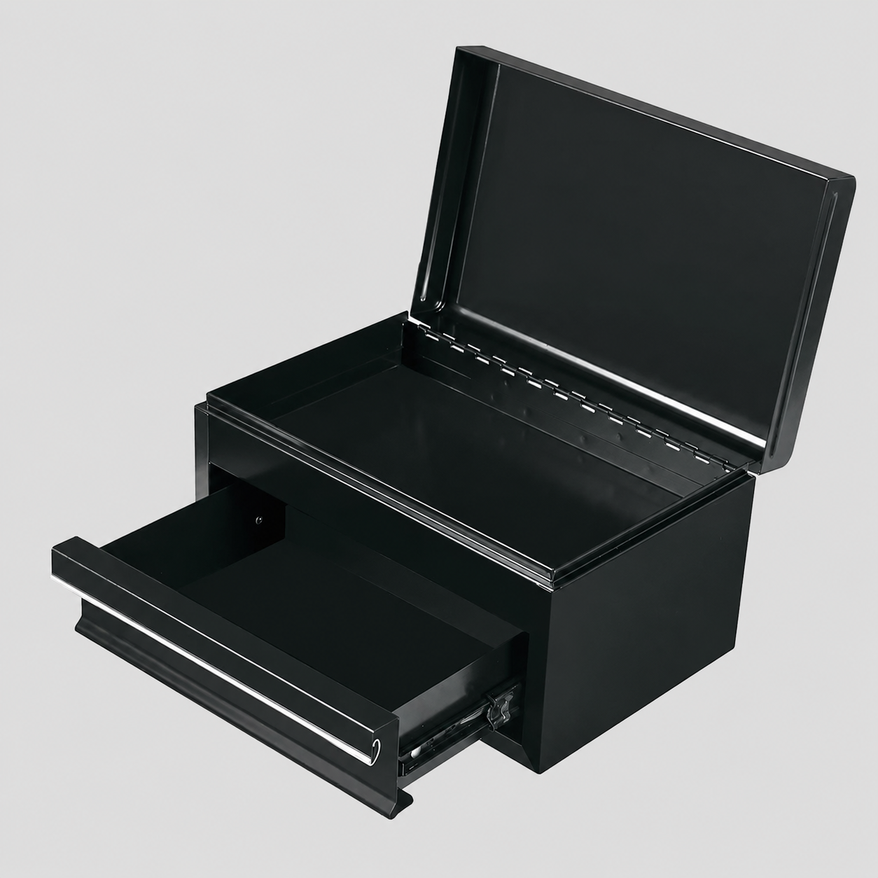 10.24-inch Mini Tool Box with Tray in Black - Image 3