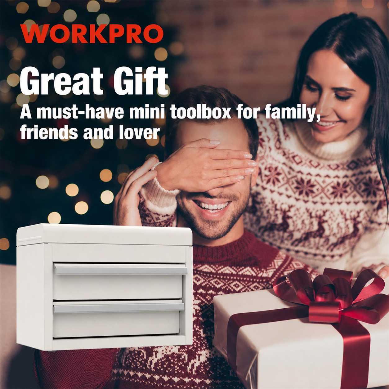 Mini Tool Box with 2 Drawers and Top Storage, Upgraded Version with Ball Bearing Slides, Small Metal Tool Chest with PVC Liners and PP Feet Pads, White - Image 7