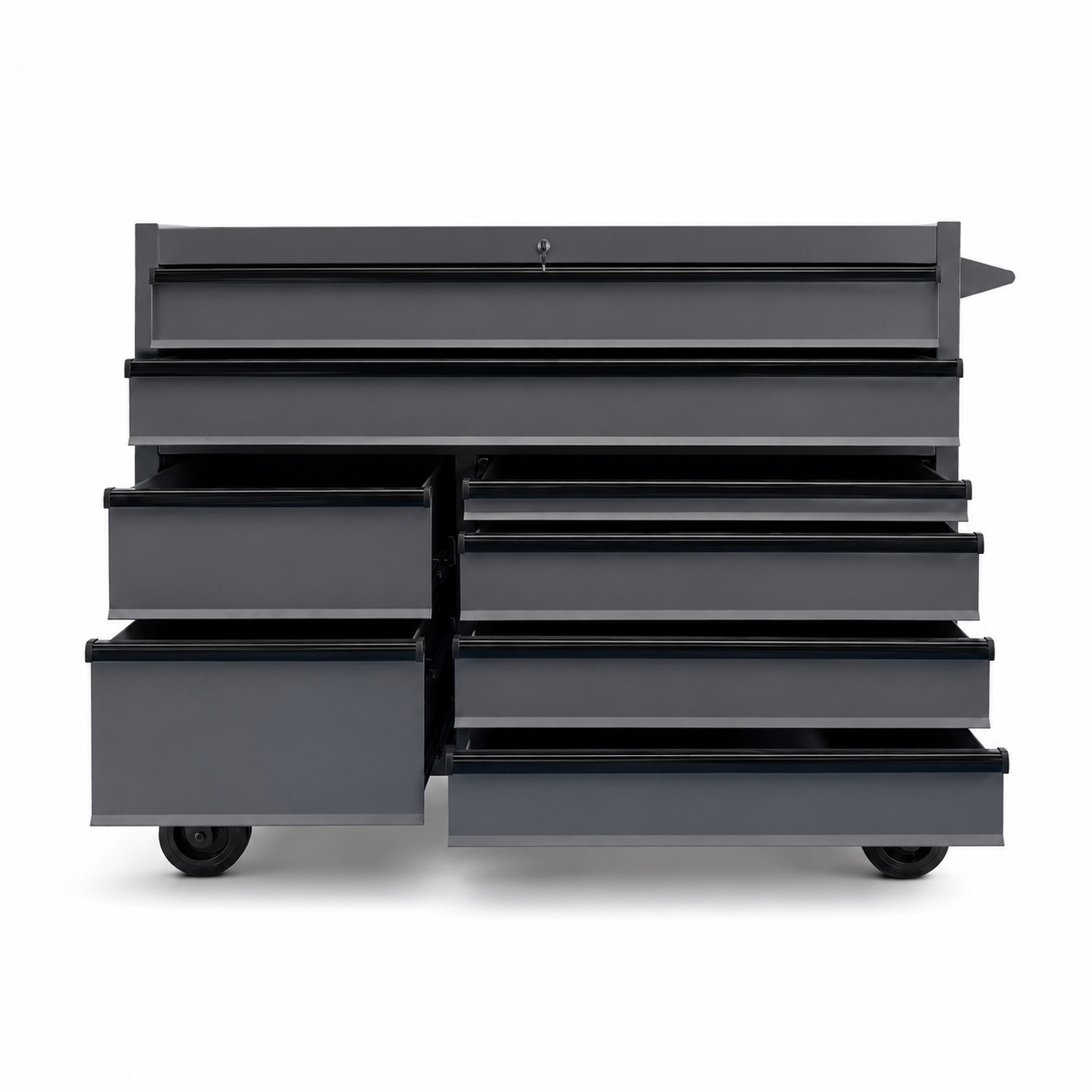 Nanoblox Stainless Steel Mobile Tool Box 8 Drawer Rolling Chest Removable Organizer - Image 3