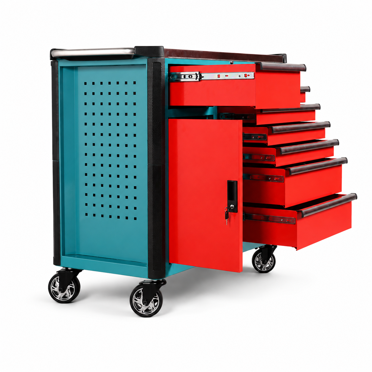 Nanoblox 9 Drawers Rolling Cabinet Tool Cart with Lockable Steel Frame - Image 4