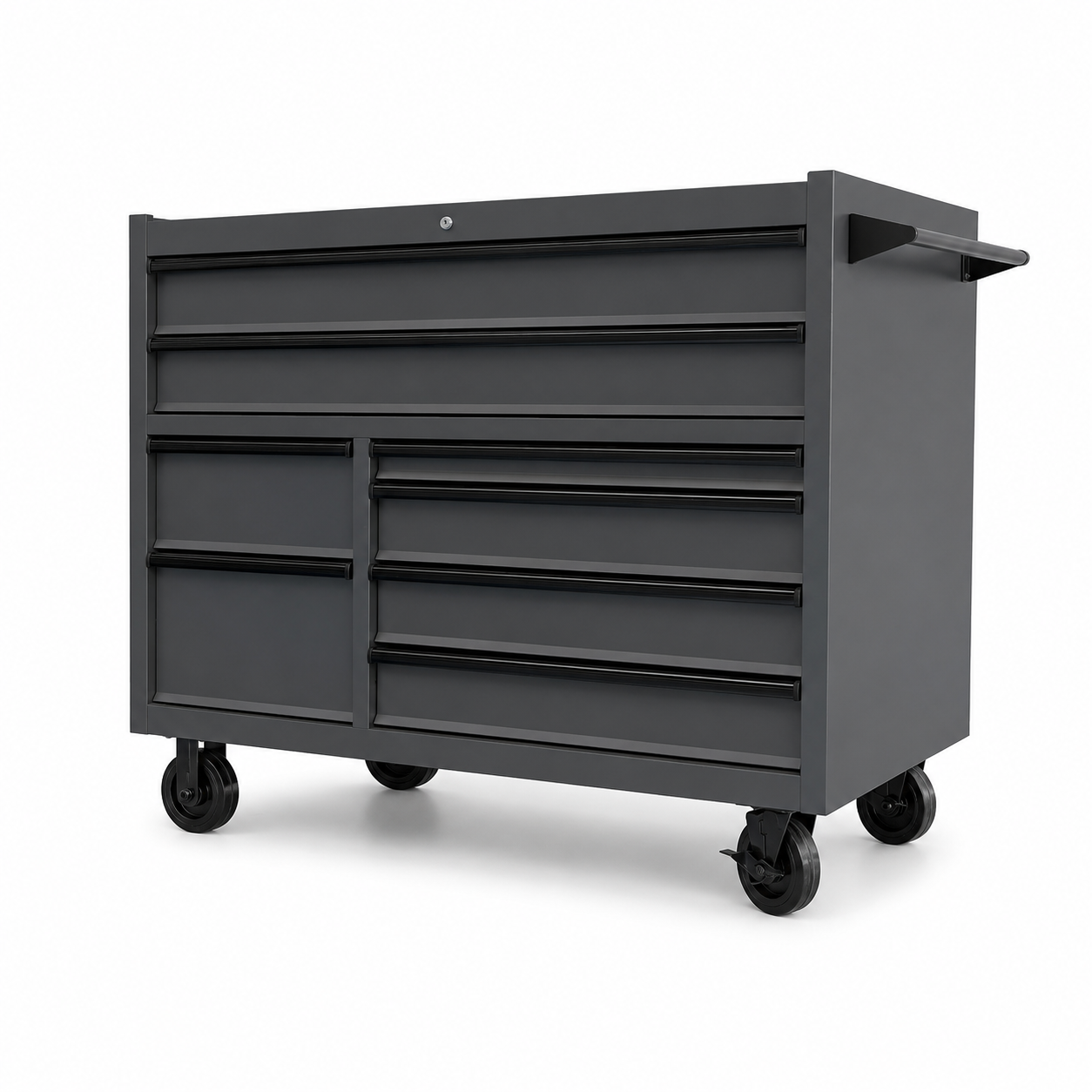 Nanoblox Stainless Steel Mobile Tool Box 8 Drawer Rolling Chest Removable Organizer - Image 4