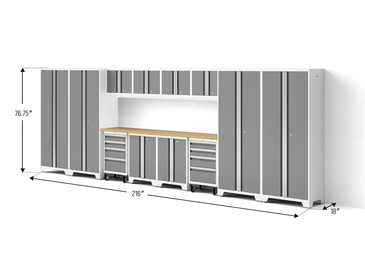 Bold Series 14PC Garage Cabinetry Set · 24-Gauge Steel · Fully Welded - Image 2