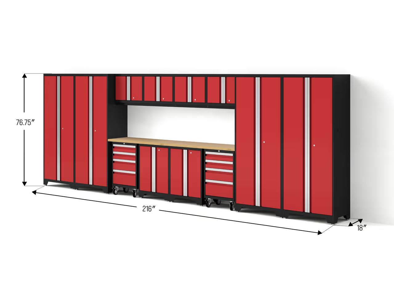 Bold Series 14PC Garage Cabinetry Set · 24-Gauge Steel · Fully Welded - Image 4