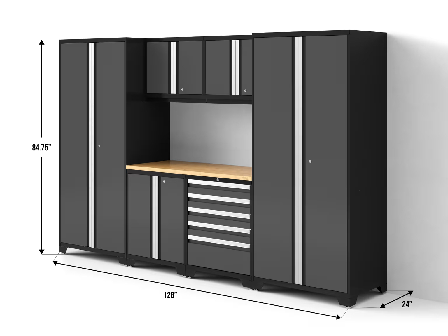 Pro Series 7PC Garage Cabinetry Set · 18-Gauge Steel · Fully-Welded - Image 2
