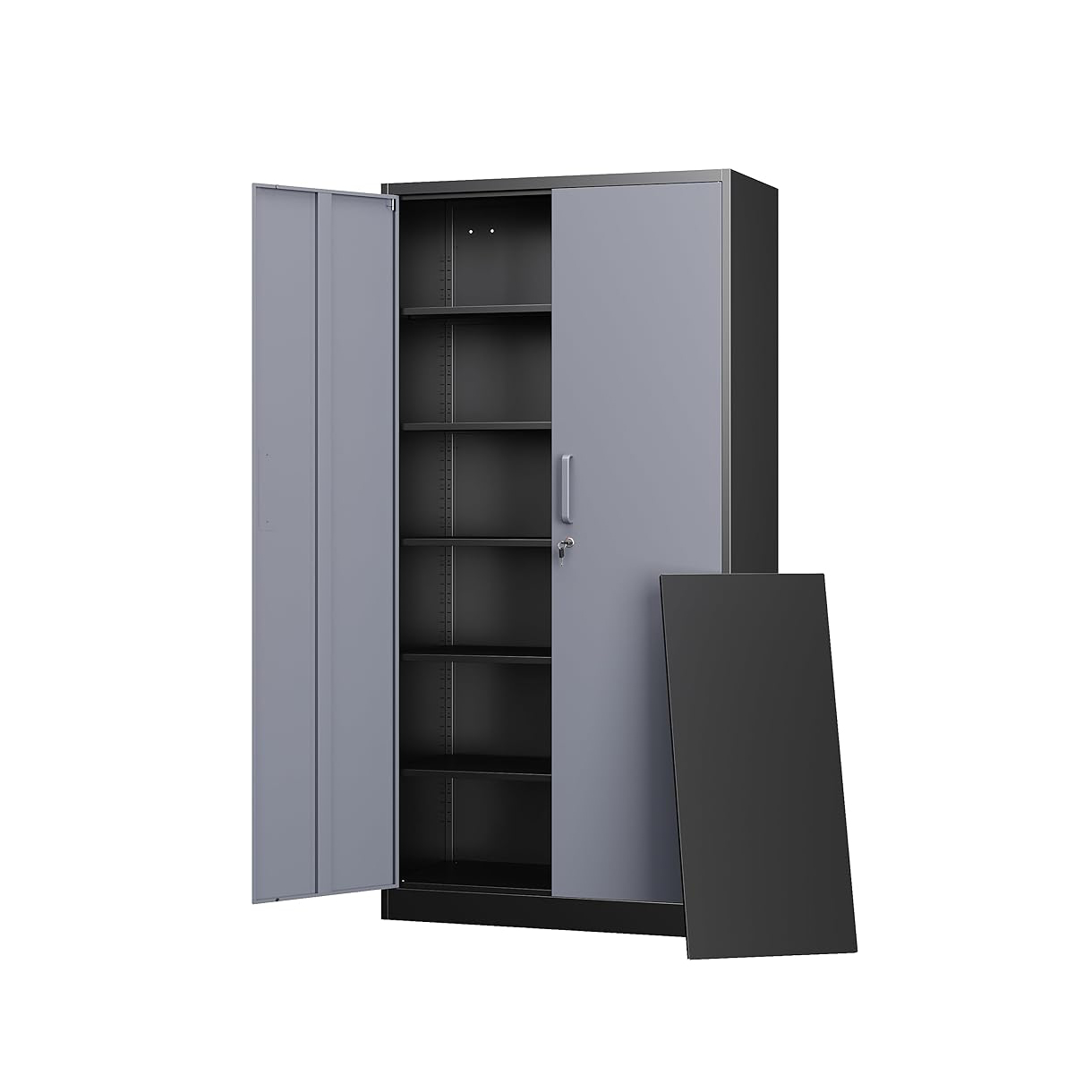 Metal Storage Cabinets with Lock Doors,Tall Locker Organizer Steel Garage Cabinets