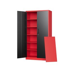 Metal Storage Cabinets with Lock Doors,Tall Locker Organizer Steel Garage Cabinets