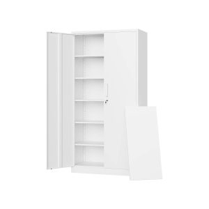 Metal Storage Cabinets with Lock Doors,Tall Locker Organizer Steel Garage Cabinets