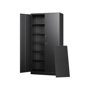 Metal Storage Cabinets with Lock Doors,Tall Locker Organizer Steel Garage Cabinets