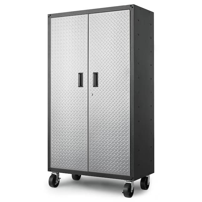 Large GearBox 36-in W x 72-in H x 18-in D Freestanding or wall-mounted Steel Garage Cabinet in Gray - Image 4