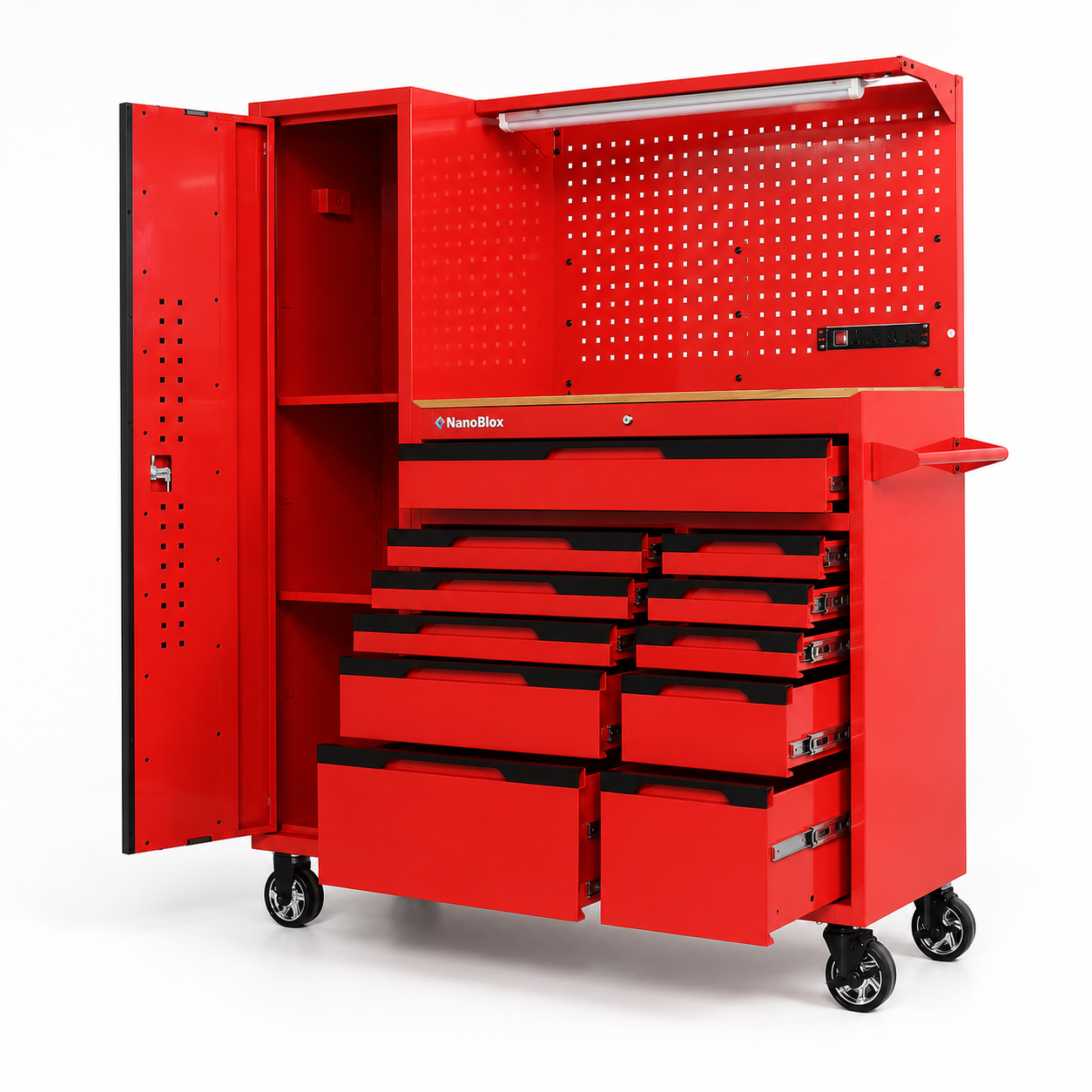 Heavy Duty Steel Workshop Workbench Combo Tool Cabinets - Image 2
