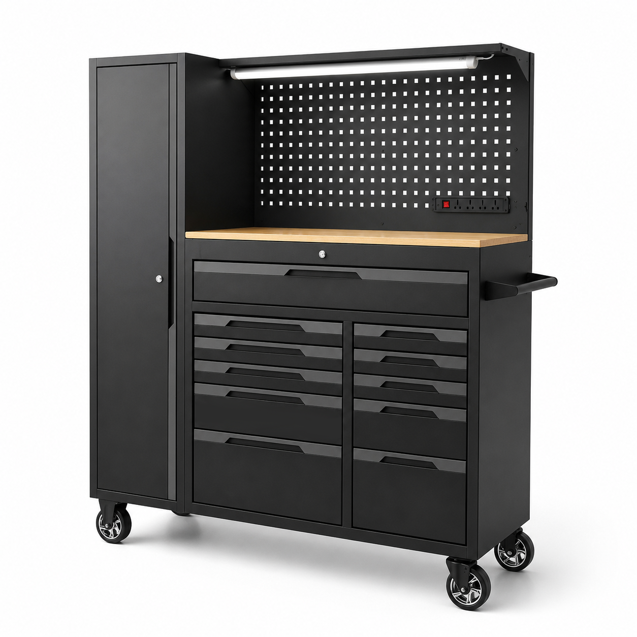 Heavy Duty Steel Workshop Workbench Combo Tool Cabinets - Image 2