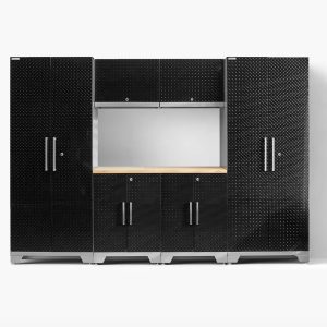 Diamond Plate 7PC Garage Cabinetry Set · 24-Gauge Steel · Fully-Welded